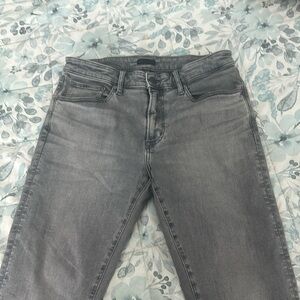 Distressed gray stretch jeans sz 12
